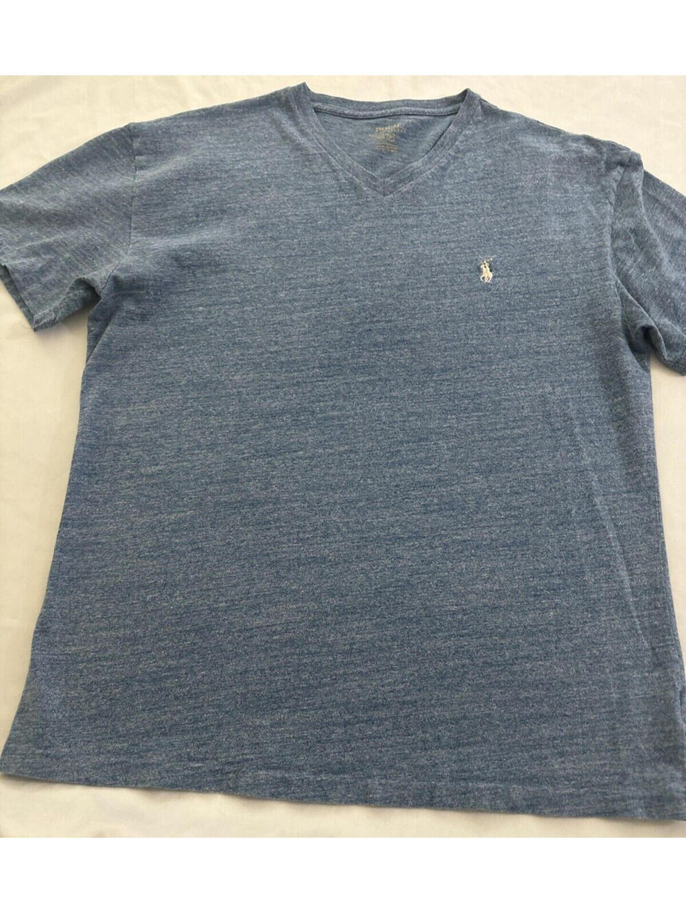 Polo Ralph Lauren Men's V Neck Shirts  Blue Size  S  Short Sleeve Cotton